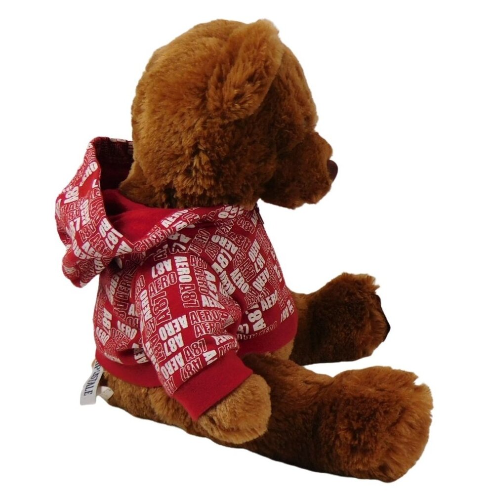 Aeropostale Brown Bear W/Hoodie 16" Plush 2007 Stuffed Animal - Picture 3 of 8